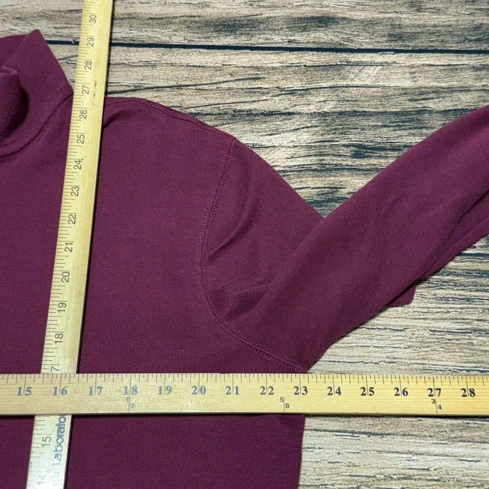 Polo Ralph Lauren Quarter Zip Men Large Burgundy Estate Rib Cotton Pullover